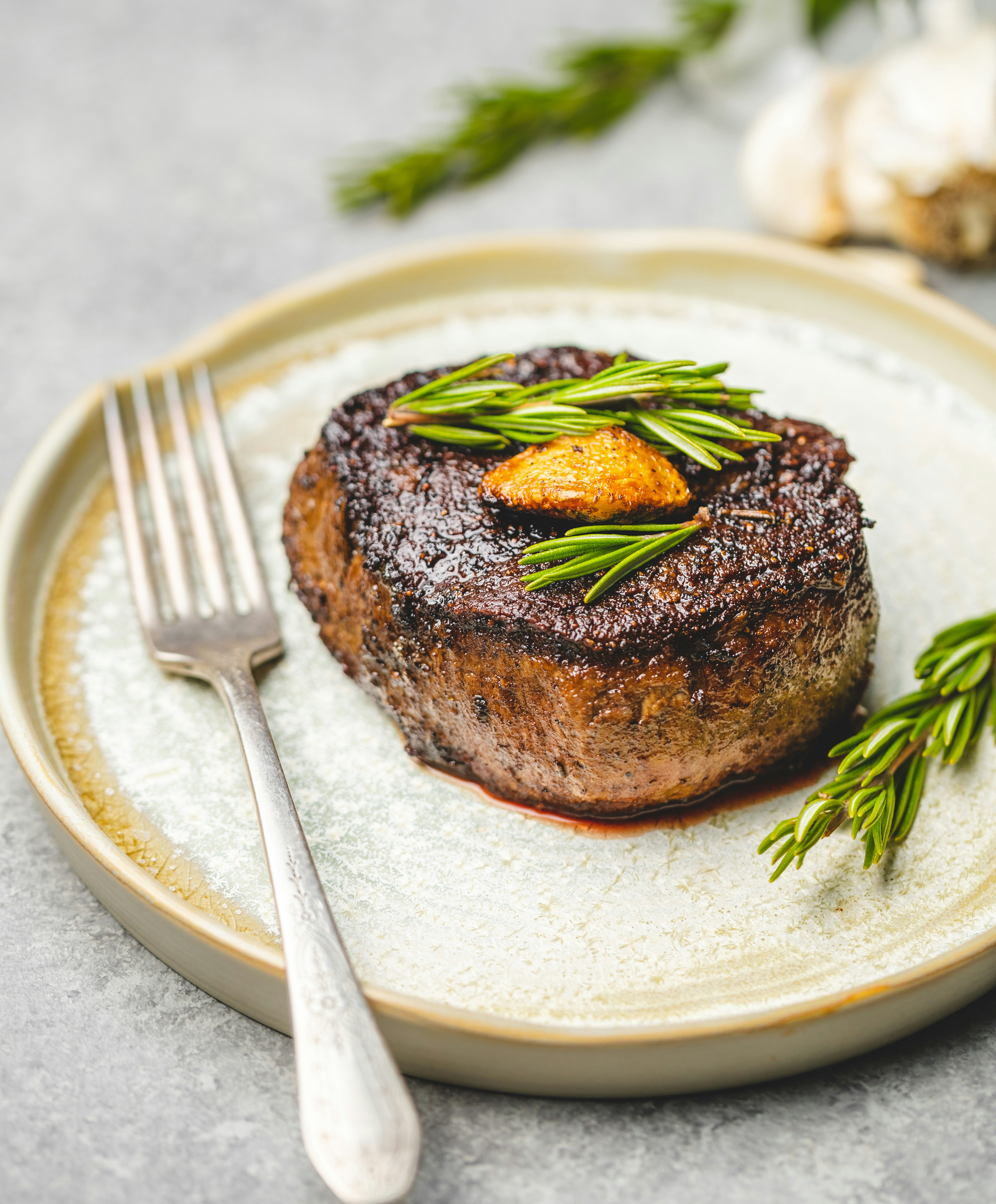 Garlic Butter Steak on a Plate